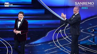 Sanremo 2023  Amadeus e Gianni Morandi aprono la 73esima edizione del Festival di Sanremo [upl. by Nivlac327]