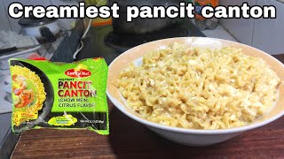 Another twist to your lucky me instant pancit cantontrying new recipe creamiest pancit canton [upl. by Noslrac]