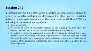 31 Contracts Material Breach and Constructive Conditions [upl. by Linsk]