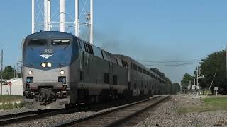 Amtrak 824 West in Kewanee IL 73023 [upl. by Vandyke]