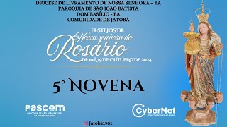 5° NOVENA  Festa de Nossa Senhora do Rosário  Jatobá 2024 [upl. by Ahsenat113]