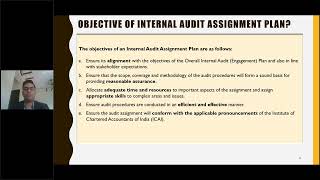 Intensive Refresher Course on Internal Audit Virtual held on 22nd July 2022 [upl. by Sybyl657]