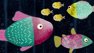 HIGHCONTRAST BABY VIDEO  Sensory Animation for Babies  HAPPY FISH [upl. by Ahders200]