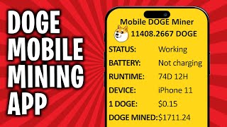 How to Mine Doge on Mobile Device Doge Miner APP Android  iOS 2030 A DAY [upl. by Attekahs]