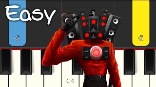 Speakerman Theme Song  Easy Piano Tutorial [upl. by Shargel]