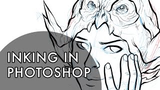 Digital Inking in Photoshop Beginner Tutorial [upl. by Benyamin97]