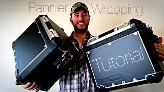 How to custom wrap panniers  Full tutorialguide step by step  BMW R1200 GS matte black panniers [upl. by Notaek]