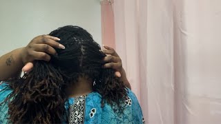 46 month Sisterlocks Retie my loctician thinks something is wrong combined locsmore [upl. by Noell]