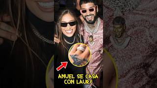 ANUEL CONFIRMA QUE ESTÁ CASADO CON LAURY😍ASÍ ES SU ANILLO DE COMPROMISO shorts anuelaa [upl. by Resor]