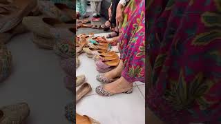 Pakistani style suit with Punjabi jutti blackcolourtrendingfootwearfashinlatestlooksindiansuits [upl. by Anyehs427]