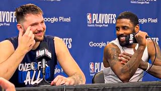 Luka Doncic amp Irving Were ASKED What They Mean to Each Other and Their Answer is vs Pelicans [upl. by Ikkin]