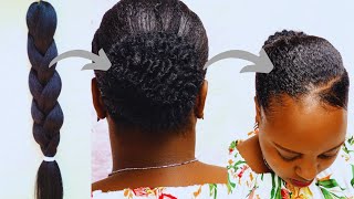 Easy amp Beautiful hairstyle with braiding Extensionbeginners friendlyEssyMaina [upl. by Htez210]