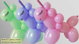 One Balloon Unicorn  Balloon Animals for Beginners [upl. by Dittman]