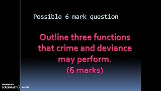 A Sociology Answering a 6 mark for crime Paper 3 [upl. by Cirdor]