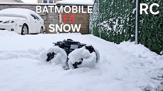 Monster truck Batmobile Dark Knight VS SNOW weather JAM RC remote control 24GHz RC all terrain car [upl. by Gustaf]