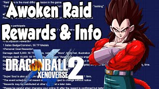 Xenoverse 2 New Awoken Raid Rewards amp Details [upl. by Fitzgerald]