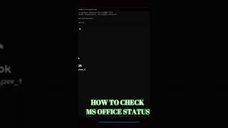 How to check Microsoft Office Status [upl. by Hallutama]