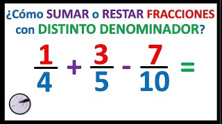 SUMA y RESTA de 3 FRACCIONES con DIFERENTE DENOMINADOR  Método 1 Fracciones equivalentes [upl. by Ojoj]