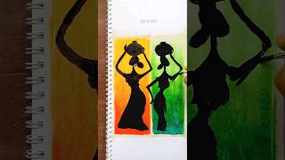 Easy oil pastels drawing 🧡💚 art ytshorts easydrawing howtodraw shorts viralshorts oilpastel [upl. by Riedel]