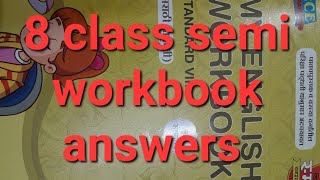 English workbook  8 class semi  closed book test1 solutions and answer [upl. by Lorou]