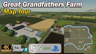 Great Grandfathers Farm  Map Tour  Farming Simulator 22 [upl. by Oigimer]