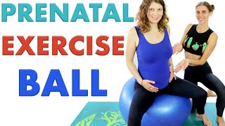 5 Yoga Ball Pregnancy Exercises Birth Ball [upl. by Notyal]