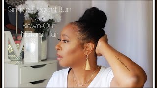 HAIRSTYLE OVER 50  Classy Bun on Natural Hair [upl. by Mchale]