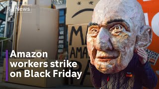 Hundreds of Amazon workers hold Black Friday strike [upl. by Revned]