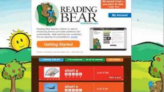 Learning to Read with Reading Bear  free phonics tutorial [upl. by Nisbet92]