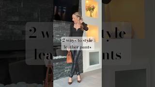 2 ways to style leather pants  Outfit ideas fashion youtubeshorts [upl. by Marlin889]