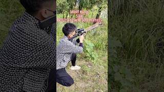 Metal rifle peluru reach 300 meters slingshot scope outdoors hunting shoot shorts pyp [upl. by Ajani]