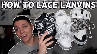 How To Lace LANVIN Curb Sneakers Tutorial [upl. by Airreis]