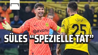 Kobel feiert Süle für MegaGrätsche gegen Mbappé  BVB  PSG 11 [upl. by Ierna]