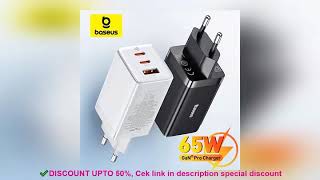 Baseus 65W GaN Charger Quick Charge 40 30 Type C PD USB Charger with QC 40 Portable Fas [upl. by Susette]