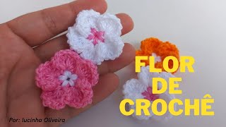 Flor de crochê para aplicaçãocrochet flower for application FioaFioCrochê [upl. by Line]