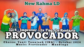 Provocador Line Dance  Improver  Yanti Tannjoek INA  yantitannjoek9792 [upl. by Attenahs]