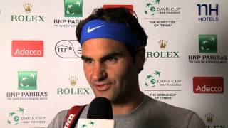 Roger Federer SUI on being back in Switzerland [upl. by Eityak336]