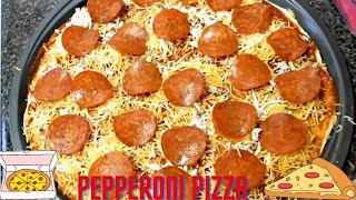 HOW TO MAKE YOUR OWN PIZZA AT HOME EASY PEPPERONI RECIPE [upl. by Noonberg]