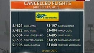 BT Cancelled flights Aug 12 2013 [upl. by Culbert]