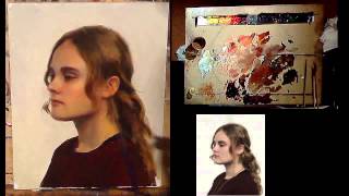 Portrait painting demo  Learn how to paint a portrait [upl. by Esilrac]