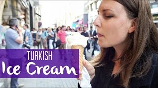 Stretchy Turkish Ice Cream [upl. by Eidnac894]