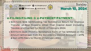 Tax Advisory March 10 2024 [upl. by Sucerdor970]