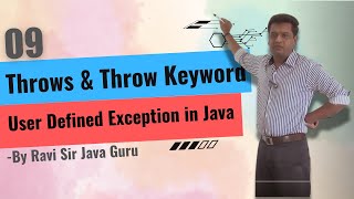 09  throws amp throw Keyword User Defined Exception in Java [upl. by Mairhpe]