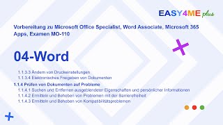 Easy4Meplus  04worddocx  Microsoft Office Specialist  Microsoft Apps [upl. by Cherlyn]