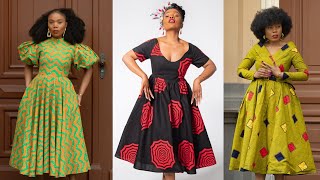 Stylish Midi Ankara Dress Styles  Trendy Ankara Fashion Styles 2024 [upl. by Llenrub421]