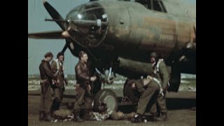 B26 Marauder Operations  The quotJill Flitterquot  MarchApril 1945  Original WWII Color Footage [upl. by Tidwell]