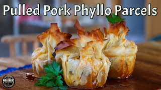 Pulled Pork Phyllo Pies  How to make pulled pork from chops  BBQ Pork recipes  Cast Iron cooking [upl. by Witty]