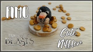 CUTE NIFFLER  Phantastic Beast  FIMO polymerclay Tutorial [upl. by Shaum917]