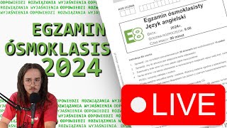 EGZAMIN ÓSMOKLASISTY 2024 Z ANGIELSKIEGO  ODPOWIEDZI ROZWIĄZANIA egzaminósmoklasisty2024 [upl. by Linus]