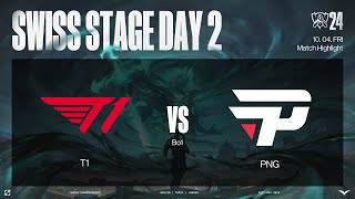 T1 vs PNG 매치 하이라이트  스위스 스테이지 Day2  1004  2024 월드 챔피언십 [upl. by Dene]